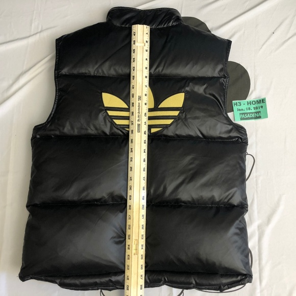 Vintage Men Adidas Trefoil Spell Out Black Vest L - Picture 7 of 8